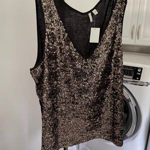 Sequined Tank Top